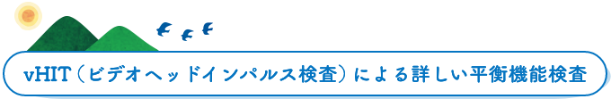 vHIT(ビデオヘッドインパルス検査)による詳しい平衡機能検査